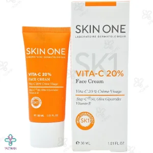 کرم روشن کننده و ضد چروک ویتامین ث 20 درصد اسکین وان - 30 میلی لیتر