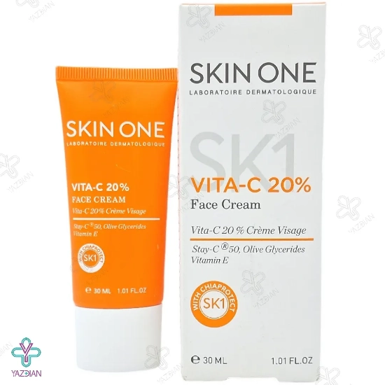 کرم روشن کننده و ضد چروک ویتامین ث 20 درصد اسکین وان - 30 میلی لیتر