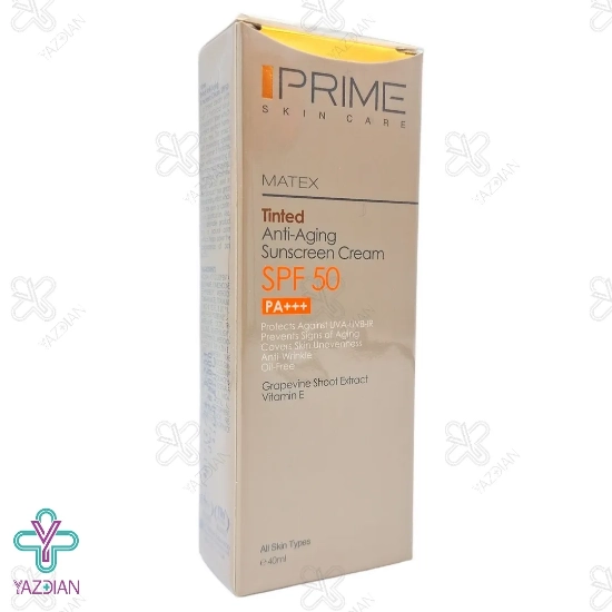 کرم ضد آفتاب جوان کننده فاقد چربی SPF50 پریم- رنگی