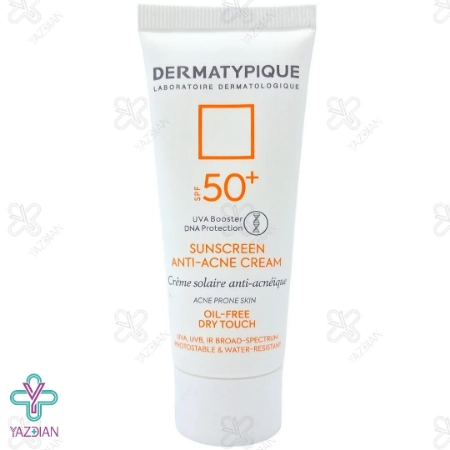 کرم ضد آفتاب SPF 50 آنتی آکنه پوست چرب و جوش دار درماتیپیک - بی رنگ