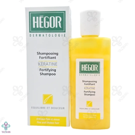 شامپو کراتین تقویت کننده هگور مناسب موهای نازک،شکننده و آسیب دیده - 150 میلی لیتر