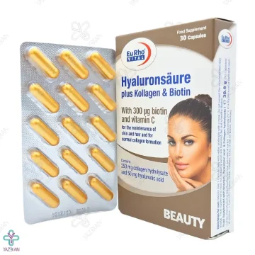 کپسول کلاژن و بیوتین هیالورون سائور پلاس یوروییتال - 30 عددی