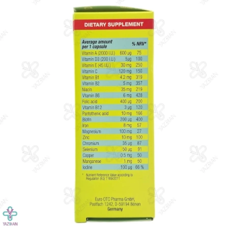 کپسول مولتی ویتامین افراد دیابتی دیافیت یوروویتال - 30 عددی