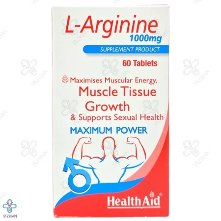 قرص ال آرژنین 1000 میلی گرم هلث اید - 60 عددی