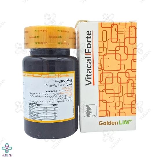قرص کلسیم کربنات د3 ویتاکل فورت گلدن لایف - 30 عددی