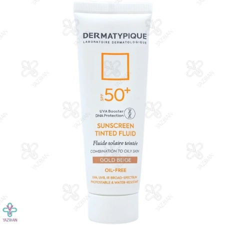 فلوئید ضد آفتاب SPF50 پوست چرب درماتیپیک - بژ طلایی