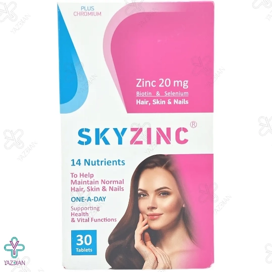 قرص تقویت پوست مو و ناخن اسکای زینک ویت اسکای - 30 عددی