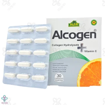 کپسول تقویت پوست و مو کلاژن و ویتامین ث آلکوژن آلفا ویتامینز - 30 عددی