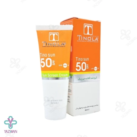 کرم ضد آفتاب SPF 50 فاقد چربی تینولا - بی رنگ	