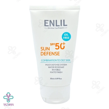 کرم ضد آفتاب SPF50 فاقد چربی سان دیفنس انلیل - بی رنگ
