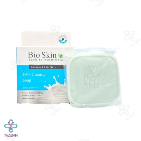 صابون مرطوب کننده کرم دار 30 درصد بایو اسکین پلاس - 100 گرم