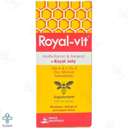 شربت مولتی ویتامین مینرال رویال ویت رها حاوی رویال ژلی - 120 میلی لیتر	