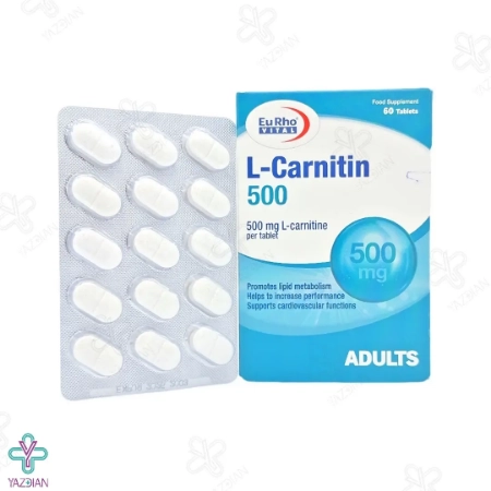 قرص ال کارنیتین 500 میلی گرم یوروویتال - 60 عددی
