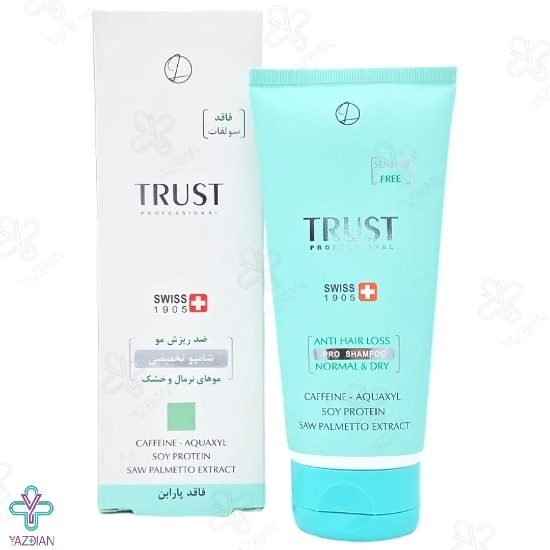 شامپو تخصصی تقویت کننده و ضد ریزش موهای خشک و نرمال تراست - 200 میلی لیتر	