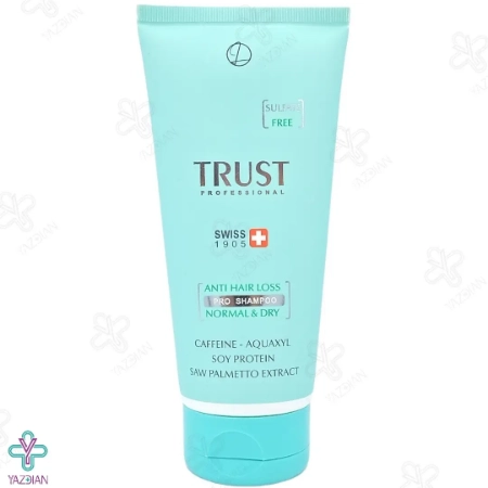 شامپو تخصصی تقویت کننده و ضد ریزش موهای خشک و نرمال تراست - 200 میلی لیتر	