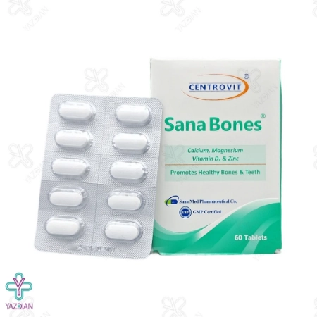 قرص کلسیم منیزیم زینک سانا بونز سنتروویت - 60 عددی