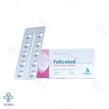 قرص فولیک اسید و ید - 30 عددی	