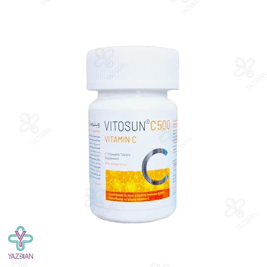قرص جویدنی ویتامین ث 500 ویتوسان روژین - 30 عددی	