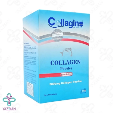 پودر کلاژن ضد چروک صورت و تقویت کننده مو کلاژینو - 30 عددی	