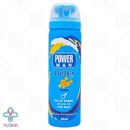 اسپری وقفه دهنده پاورمن دلتازکس با اسانس تافی - 65 میلی لیتر	