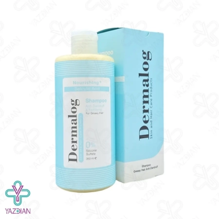 شامپو فاقد سولفات تقویت کننده و ضد شوره چرب درمالوگ - 350 میلی لیتر	