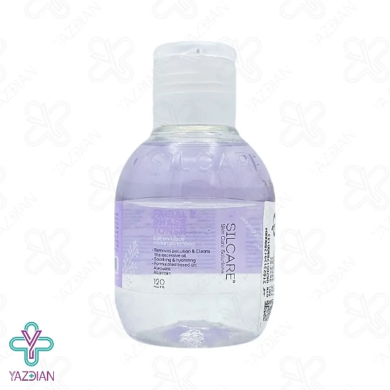 پاک کننده آرایش دو فاز مناسب چشم و صورت سیلکر - 120 میلی لیتر	