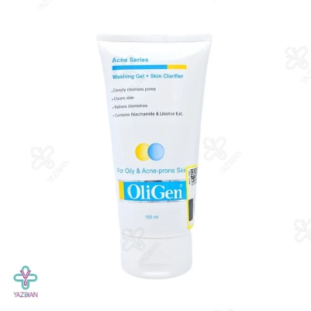 ژل شستشوی صورت کنترل کننده چربی و شفاف کننده پوست الی ژن - 150 میلی لیتر 