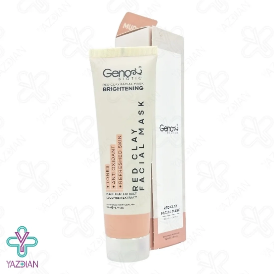 ماسک صورت وگردن خاک رس قرمز ژنو بایوتیک - 100 میلی لیتر	