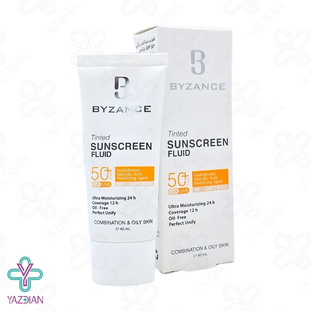 فلوئید ضد آفتاب SPF 50 پوست چرب بیزانس – بژ روشن