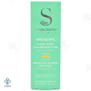 فلوئید آنتی آکنه رنگی (بژ روشن) مداکنیل سین بیونیم مناسب پوست چرب و آکنه ای - 40 میلی لیتر 