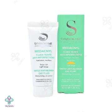 فلوئید آنتی آکنه رنگی (بژ روشن) مداکنیل سین بیونیم مناسب پوست چرب و آکنه ای - 40 میلی لیتر 