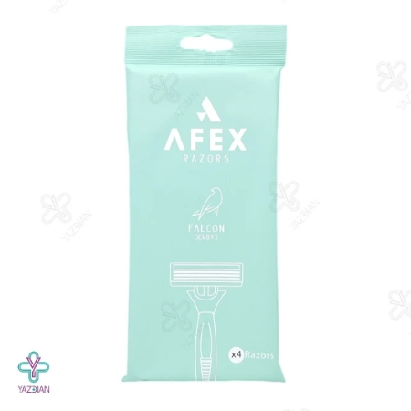 خودتراش مردانه سه لبه افکس مدل فالکون - 4 عددی