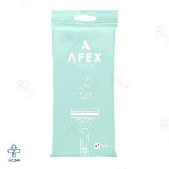 خودتراش مردانه سه لبه افکس مدل فالکون - 4 عددی