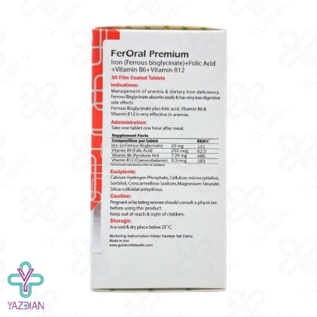 قرص آهن فرورال پریمیوم گلدن لایف - 30 عددی