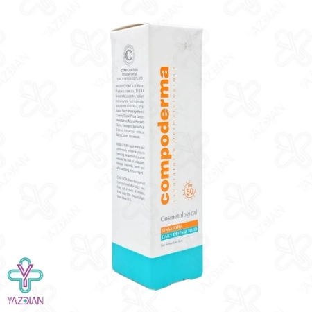 کرم ضد آفتاب SPF50 پوست حساس کامپودرما – بی رنگ	