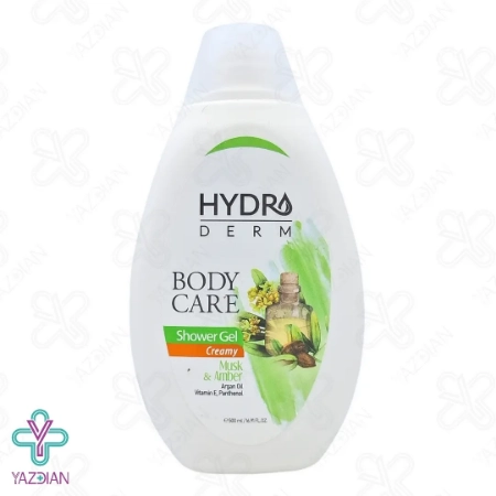 شامپو بدن کرمی مشک و عنبر هیدرودرم - 500 میلی لیتر	