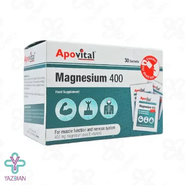 ساشه منیزیم 400 میلی گرم آپوویتال - 30 عددی	