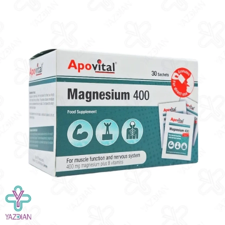 ساشه منیزیم 400 میلی گرم آپوویتال - 30 عددی	