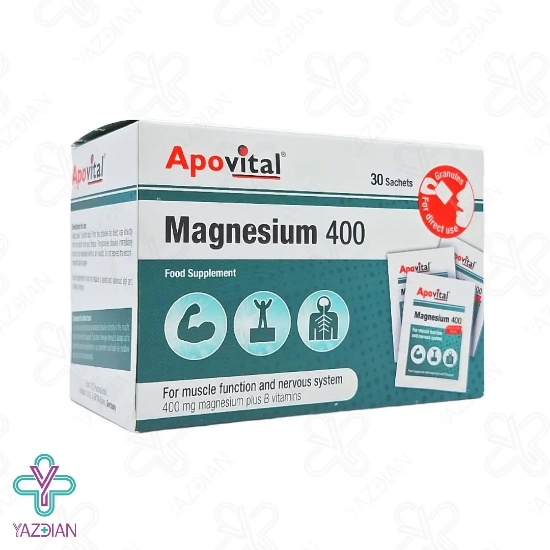 ساشه منیزیم 400 میلی گرم آپوویتال - 30 عددی	