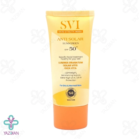 کرم ضد آفتاب SPF50 پوست خشک اس وی آی - بی رنگ	