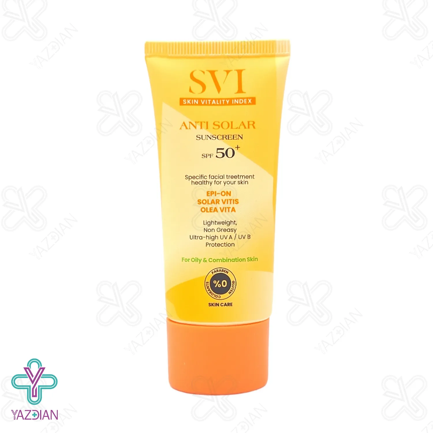 کرم ضد آفتاب SPF50 پوست چرب اس وی آی - بی رنگ	