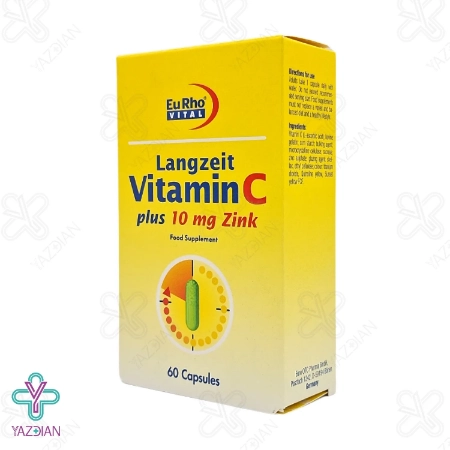 کپسول زینک 10 ویتامین ث یوروویتال - 60 عددی	