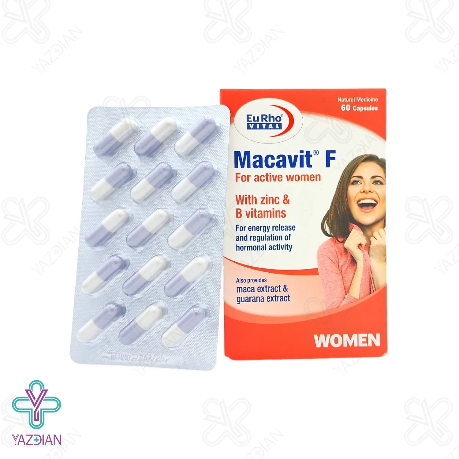 کپسول تقویتی بانوان ماکاویت اف یوروویتال - 60 عددی	