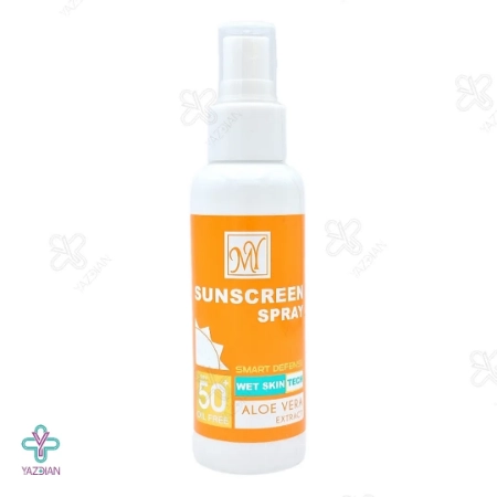 اسپری ضد آفتاب SPF50 مای مناسب انواع پوست - بی رنگ 