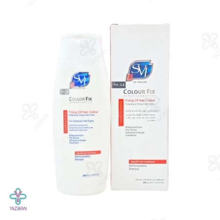 شامپو کالر فیکس اس وی آی مناسب موهای رنگ شده و کراتینه - 200 میلی لیتر		