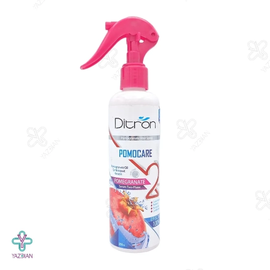 اسپری دو فاز موهای رنگ شده حاوی عصاره انار دیترون - 250 میلی لیتر