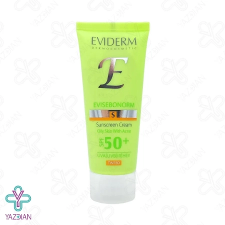 کرم ضد آفتاب SPF50 اوی سبونورم پوست چرب و جوشدار اویدرم - رنگی