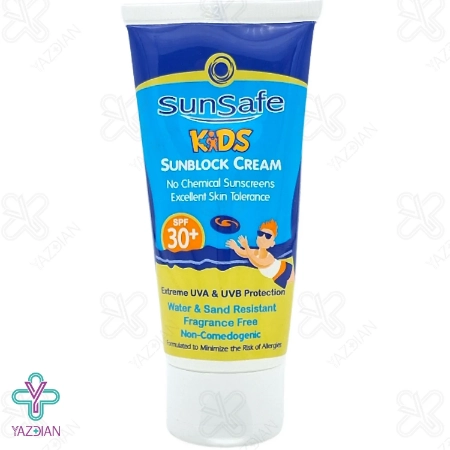 کرم ضد آفتاب کودکان SPF 30 سان سیف - بی رنگ	