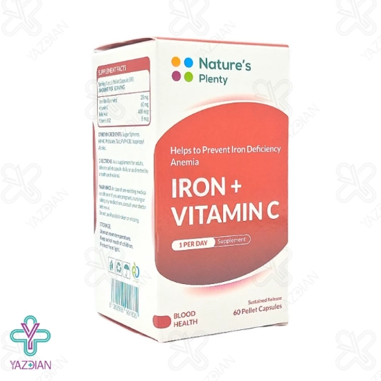 کپسول آهن آیرون پلاس ویتامین ث نیچرز پلنتی- 60 عددی	