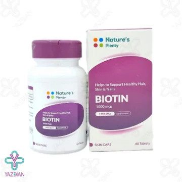 قرص بیوتین 1000 میکروگرم نیچرز پلنتی - 60 عددی	